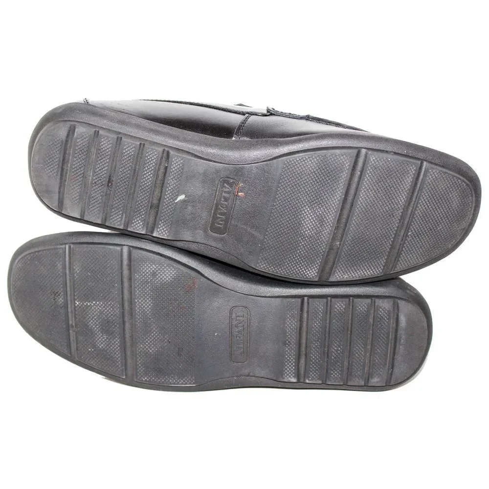 Alfani Style Bait Black Leather Slip On Loafers 10